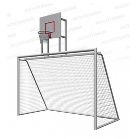 Ворота с баскетбольным щитом (сетка в комплекте)