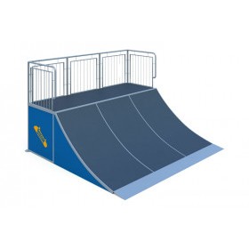 Элемент для скейт площадки Quarter pipe-3-1250